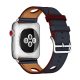 Apple Watch rally bőróraszíj /kék-piros/ 44/45/46/49 mm