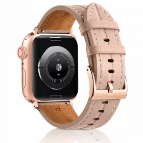   Apple Watch Verona bőróraszíj rosegold csattal /púder/ 44/45/46/49 mm