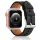 Apple Watch Verona bőróraszíj ezüst csattal /fekete/ 44/45/46/49 mm