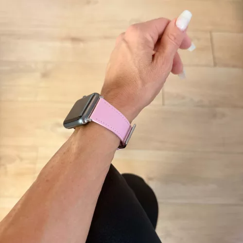 Apple Watch bőróraszíj /rózsaszín 44/45/46/49 mm