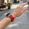 Apple Watch bőróraszíj /piros/ 44/45/46/49 mm