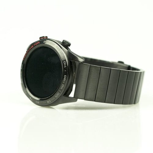 MYBANDZ Nagy láncszemes fém óraszíj / fekete / 20mm