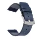 MYBANDZ Olasz prémium bőróraszíj - sötétkék ezüst csattal/ 22mm