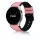 MYBANDZ Ívelt belül szilikon kívül bőr óraszíj - /pink/ 20mm