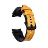 MYBANDZ Ívelt belül szilikon kívül bőr óraszíj - /narancs/ 20mm