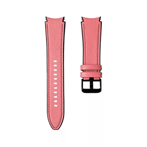 MYBANDZ Ívelt belül szilikon kívül bőr óraszíj - /pink/ 20mm