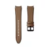 MYBANDZ Ívelt belül szilikon kívül bőr óraszíj - /barna/ 20mm
