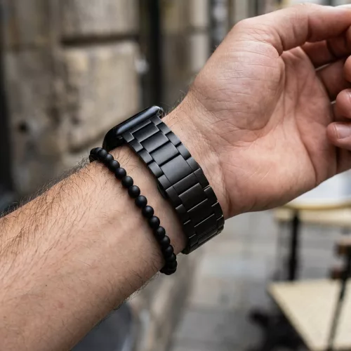 Apple Watch klasszikus fém óraszíj /fekete/ 40/41 és 42mm