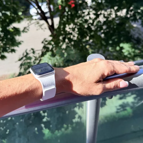 Apple Watch Litchi mágneses szilikon óraszíj /fehér/ 40/41 és 42mm