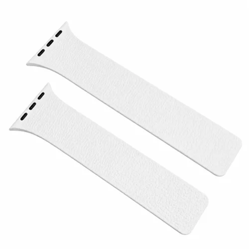 Apple Watch Litchi mágneses szilikon óraszíj /fehér/ 40/41 és 42mm