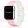 Apple Watch Loop mágneses szilikon óraszíj /rózsaszín-fehér/ 40/41 és 42mm