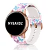 MYBANDZ Szilikon óraszíj rosegold csattal (pillangó mintás) / 20mm