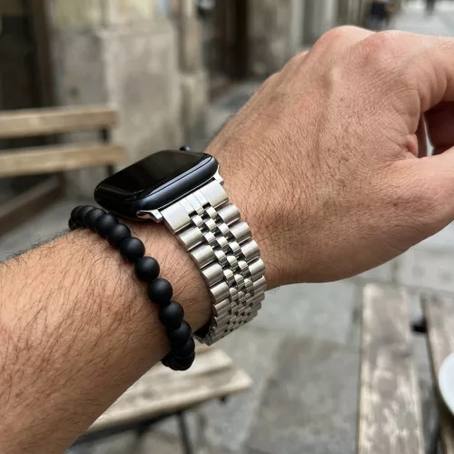 Apple Watch Jubilee láncszemes fém óraszíj /ezüst/ 44/45/46/49 mm