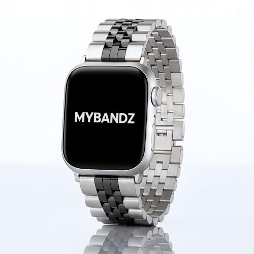 Apple Watch "Jubilee" láncszemes fém óraszíj /ezüst-fekete/ 44/45/46/49 mm