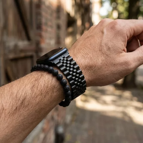 Apple Watch "Jubilee" láncszemes fém óraszíj /fekete/ 40/41 és 42mm