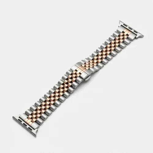 Apple Watch "Jubilee" láncszemes fém óraszíj /ezüst-rosegold/ 40/41 és 42mm