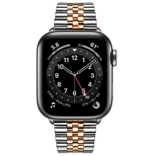 Apple Watch "Jubilee" láncszemes fém óraszíj /ezüst-rosegold/ 44/45/46/49 mm