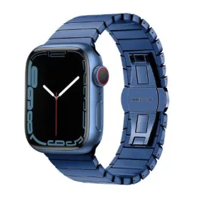   Apple Watch nagy láncszemes fém óraszíj /kék/ 44/45/46/49 mm