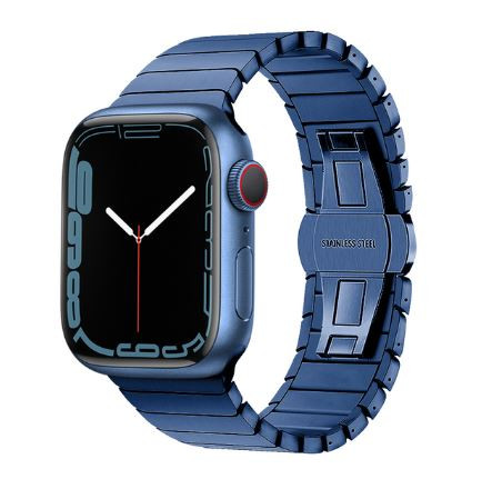 Apple Watch nagy láncszemes fém óraszíj /kék/ 44/45/46/49 mm