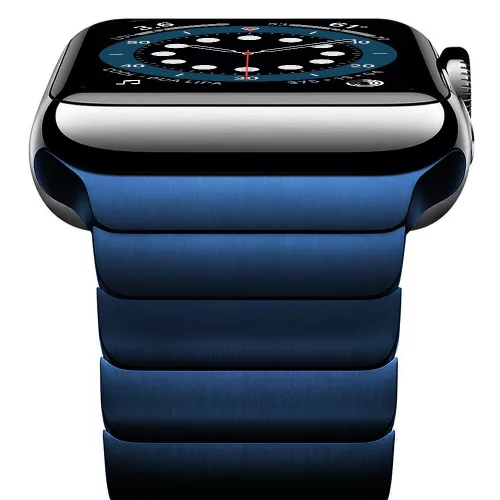 Apple Watch nagy láncszemes fém óraszíj /kék/ 44/45/46/49 mm