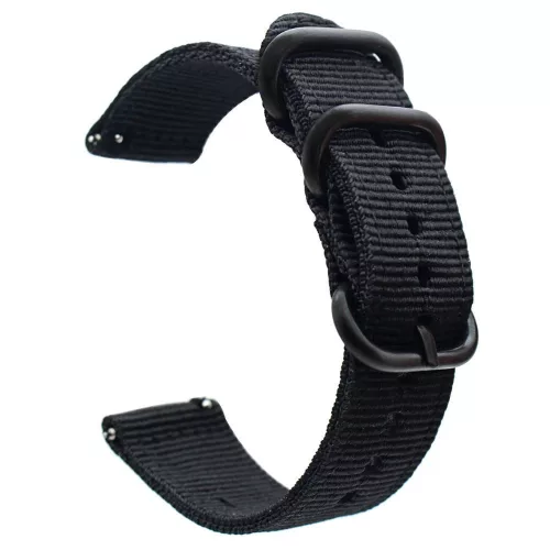 MYBANDZ Szövet óraszíj /fekete/ 22mm
