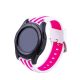 MYBANDZ Szilikon óraszíj fehér-pink csíkokkal/ 22mm