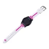 MYBANDZ Szilikon óraszíj fehér-pink csíkokkal/ 22mm