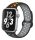Apple Watch lélegző szilikon óraszíj /fekete-szivárvány/ 44/45/46/49 mm
