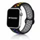 Apple Watch lélegző szilikon óraszíj /fekete-szivárvány/ 44/45/46/49 mm