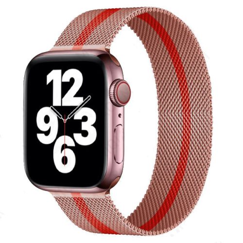 Apple Watch milánói fém óraszíj /pink-piros/ 40/41 és 42mm