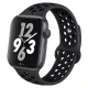 Apple Watch lélegző szilikon óraszíj /fekete/ 44/45/46/49 mm