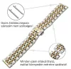 MYBANDZ Pearlmaster láncszemes fém óraszíj - ezüst-arany/ 20mm