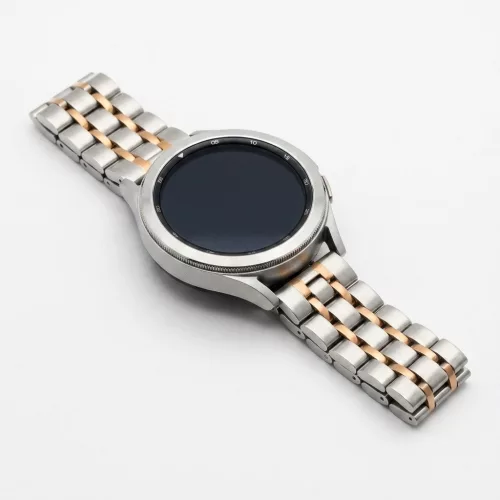 MYBANDZ Jubilee láncszemes fém óraszíj - ezüst-rosegold/ 20mm