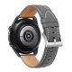 MYBANDZ Elegáns bőróraszíj - szürke - ezüst csattal/ 22mm