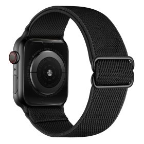   Apple Watch állítható rugalmas szövet óraszíj /fekete/ 44/45/46/49 mm