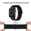 Apple Watch állítható rugalmas szövet óraszíj /fekete/ 44/45/46/49 mm