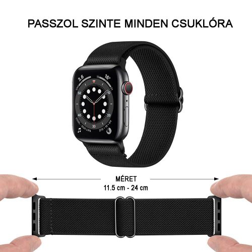 Apple Watch állítható rugalmas szövet óraszíj /barna/ 44/45/46/49 mm
