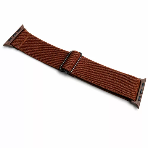 Apple Watch állítható rugalmas szövet óraszíj /sötétbarna/ 44/45/46/49 mm