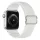 Apple Watch állítható rugalmas szövet óraszíj /fehér/ 44/45/46/49 mm