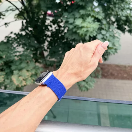 Apple Watch állítható rugalmas szövet óraszíj /kék/ 40/41 és 42mm