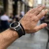 MYBANDZ Állítható elasztikus szövet óraszíj / fekete / 22mm