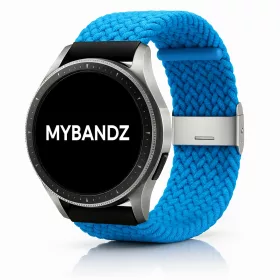 MYBANDZ Állítható fonott szövet óraszíj /égkék/ 22mm