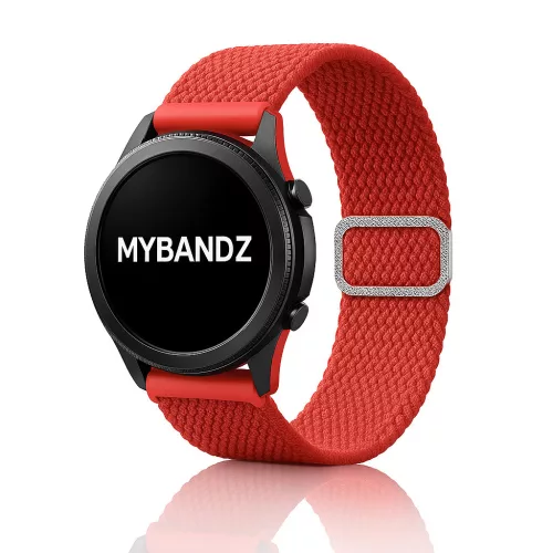 MYBANDZ Állítható elasztikus szövet óraszíj /piros/ 22mm