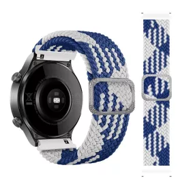   MYBANDZ Állítható elasztikus szövet óraszíj /kék-fehér/ 22mm