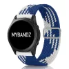 MYBANDZ Állítható elasztikus szövet óraszíj /kék-fehér/ 22mm