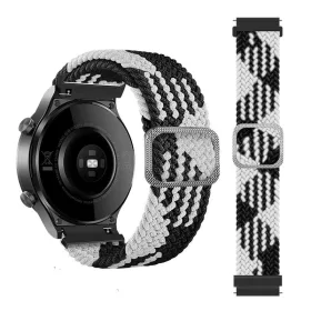   MYBANDZ Állítható elasztikus szövet óraszíj /fekete-fehér/ 22mm