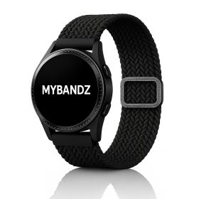   MYBANDZ Állítható elasztikus szövet óraszíj / fekete / 20mm