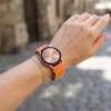 MYBANDZ Állítható elasztikus szövet óraszíj /narancs/ 20mm