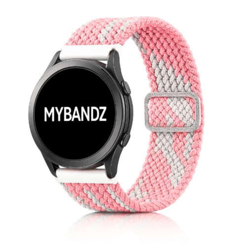 MYBANDZ Állítható elasztikus szövet óraszíj /púder-fehér/ 20mm