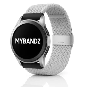   MYBANDZ Állítható fonott szövet óraszíj /világos szürke/ 22mm
